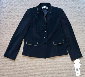 NWT New Women’s TA Travis Ayers Studio Black Button Up Dress Jacket Size 16 - Picture 1 of 8