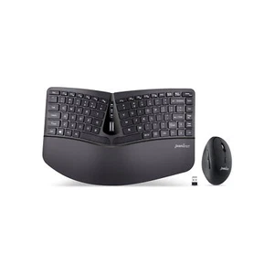 Perixx PERIDUO-606B, DE, Tastatur- und Maus-Set, kabellos, ergonomisch, schwarz - Bild 1 von 5