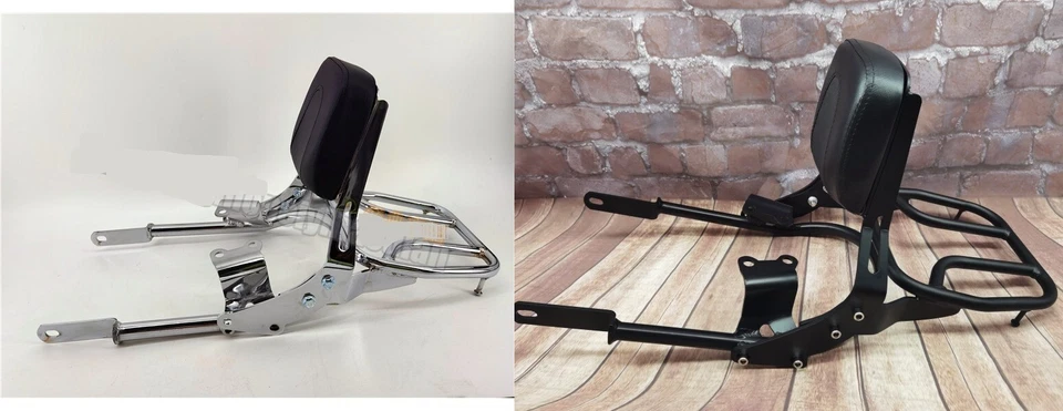 Backrest Sissy Bar+Rack+Grab for Triumph T100 T120 Street Twin Scrambler 17-23 - Image 1 of 4