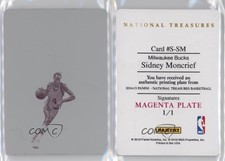 2014-15 National Treasures Signatures Printing Plate Magenta 1/1 Sidney Moncrief
