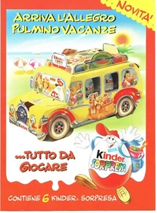 Kinder Sorpresa Pulmino Vacanze Pubblicità 98 Italian Magazine Advertising 19x14 - Foto 1 di 1