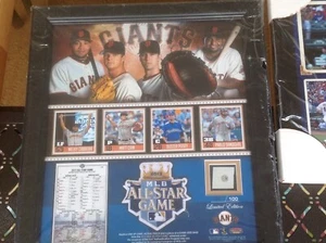 2012 MLB ALL STAR GAME LTD EDTN 57/100 FRAMED PICTURE GIANTS COLLAGE PIECE BASE - Picture 1 of 12