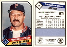 Jackie Gutierrez 1989 CMC Pawtucket Red Sox #19 Card *AutographDen*