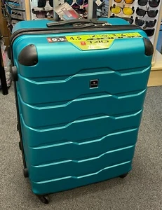 New TAG Luggage 28'' with 4 Spinner Wheels Expandable Famous Brand Suitcase aqua - Picture 1 of 11