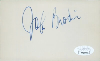 Tarjeta índice 3x5 firmada por John Brodie de los 49ers de San Francisco autenticada por JSA Foto 1 de 2