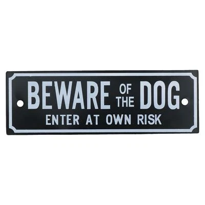 Beware Of The Dog Enter At Own Risk Home Gate Dog Warning Sign - Image 1 of 3