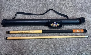 University Of Texas Pool Cue Stick Texas Longhorns Used With Carrying Case 57.5” - Picture 1 of 7