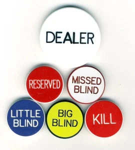 Dealer Button and 5 Lammers Poker Set :Casino Grade - Picture 1 of 1
