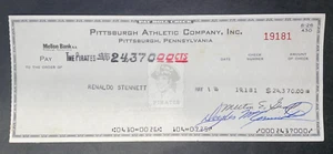 1978 Pittsburgh Pirates: Payroll Check: Rennie Stennett (1971 Debut) D.2021 - Picture 1 of 3