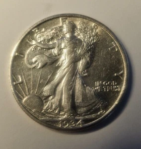 1934-S Walking Liberty Silver Half Dollar MS/BU *GEM* MS State Luster 90% Silver - Picture 1 of 3