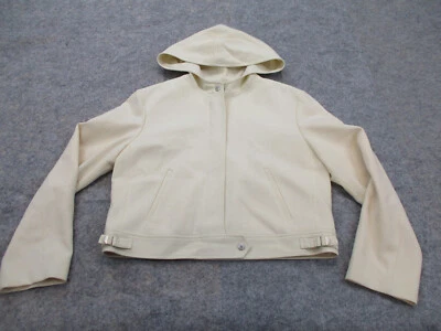 Ralph Lauren Jacket Womens Medium Yellow Coat Full Zip Hooded LRL USA Made - Изображение 1 из 4