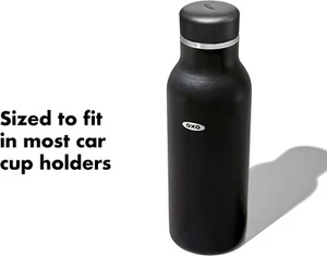 Botella de agua aislada OXO Strive 20 oz con tapa estándar - ónix - Imagen 1 de 4