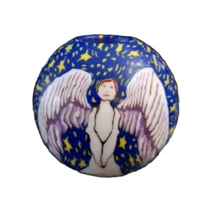 New Stone Candles Berkeley CA Globe Handmade Multicolored Angel In The Sky - Picture 1 of 7