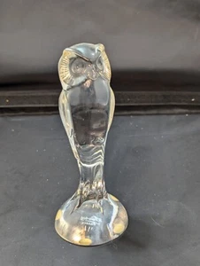 Vintage Sevres Frankreich Kunst Kristallglas Eule Skulptur 6 1/2" - Bild 1 von 5
