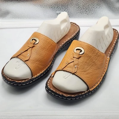 Sandalias Naturalizer Callman Cuña Baja Camel Sin Cordones Talla 7.5 Cuero 45600801 Foto 1 de 4