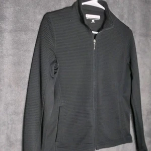 Pebble Beach Dry Luxe Womens Polo Shirt Jacket Size S Black Long Sleeve pockets - Picture 1 of 11