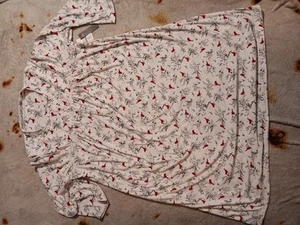 Aria Collection Nightgown Soft Fleece Velour Long Sleeve Pockets Size L EUC - Picture 1 of 4
