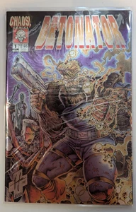 Detonator #1 of 2 Chaos Comics December 1994 Foil Chrome Cover comic book (NM) - Picture 1 of 2