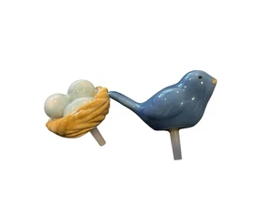 Nora Fleming Bluebird of Happiness Robin’s Egg Nest Ceramic Platter Charm Spring - Picture 1 of 14