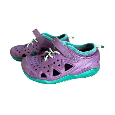 Zapatos Crocs Swiftwater Play púrpura turquesa niño pequeño talla 8 Foto 1 de 4