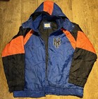  Vintage New York Mets Hooded Windbreaker Jacket 90s MLB Large Boxy Fit