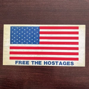 1980 IRAN HOSTAGE FREE THE HOSTAGES STICKER SCRANTON PENNSYLVANIA - Picture 1 of 2