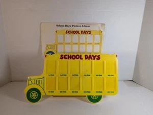 Vintage YELLOW School Bus School Days 12 Yr. Photo Frame - Picture 1 of 6