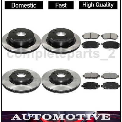 Disc Brake Pad Set Disc Brake Rotor Fits 2003-2005 INFINITI G35 DuraGo 6pcs - Image 1 of 4