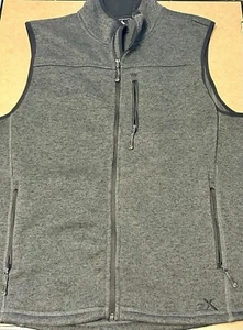 ZeroXposur Mens Vest XL Charcoal Black Pockets Full Zip Unlined Polyester - Picture 1 of 8