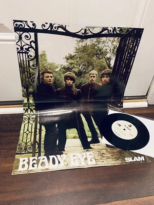 OASIS - The Roller 7" VINYL Single Signatures Engraved + 16x22” POSTER Beady Eye - Image 1 of 4