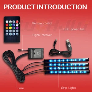 USB Power LED Strip Lights 5050 RGB TV Backlight Remote Music - Picture 1 of 12