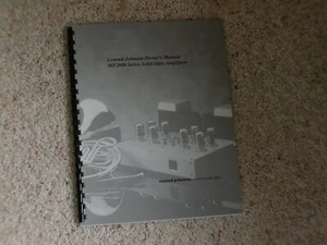 Vintage Original Conrad Johnson MF-2000 Manual. Good Condition. - Picture 1 of 1
