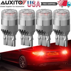 AUXITO 4x 7443 7444 LED Brake Tail Signal Light Bulbs Lampshade Red Error Free A - Imagen 1 de 11