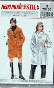 Neue Mode Stil 23180 Coat Pattern 2 Styles Misses and Plus Size 12 to 30 New - Picture 1 of 2