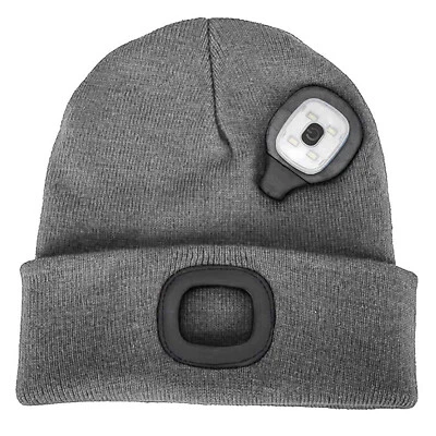 Unisex LED Gorro Luz Recargable Invierno Cálido Tejido Faro Gorra Foto 1 de 4