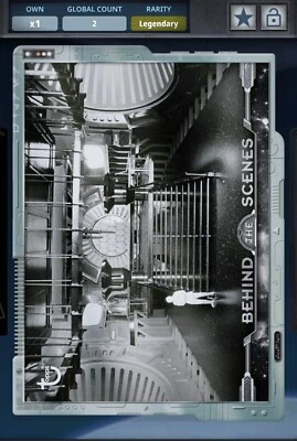 Star Wars Card Trader ROTJ Gilded B&W BtS Silver 2cc Digital Emp Throne Room - Image 1 of 2