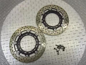 Juego de discos de rotor de freno delantero Yamaha YZFR1 R1 2002 02-03 herrajes izquierdo derecho - Imagen 1 de 11