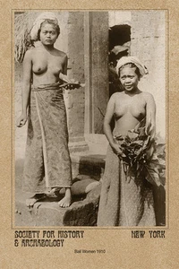 WOMEN FROM BALI 1910 Beautiful Photo Card Vintage CDV A++ - Picture 1 of 1