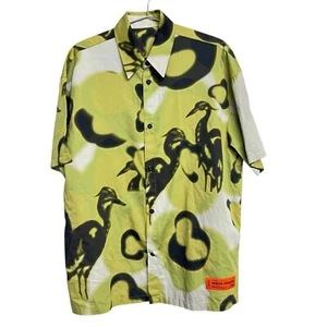 Camisa de boliche de manga corta de camuflaje verde Heron Preston para hombre - Imagen 1 de 10