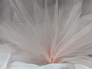 Illusion Tulle Blush Pink 108" by yard, decorations, tutu, Free swatches. - Picture 1 of 11