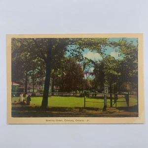 Postcard Canada Cobourg Ontario Bowling Green Park 1940s Unposted - Picture 1 of 2