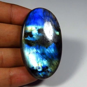 Blue Golden Labradorite Cabs 49x29 mm Natural Gemstone Oval Smooth Cabs LR-217 - Picture 1 of 9