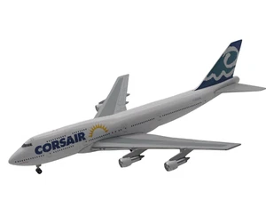 GJCRL347 Corsair 747-300 1/400 Modelo F-GSUN-Diecast Avión de pasajeros coleccionable-COMO NUEVO. - Imagen 1 de 17