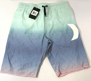 Boy's HURLEY Swim Trunks Size LARGE Multicolored Striped NEW (hh18) - Picture 1 of 5