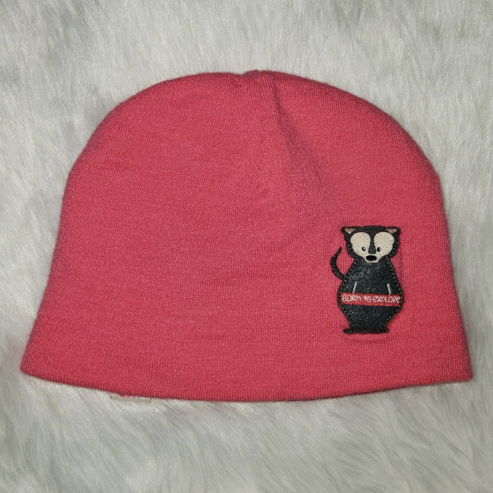 Chapéu de inverno rosa The North Face Beanie XS 6-24 meses meninas nascidas para explorar em excelente estado usado - Imagem 1 de 3