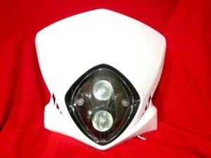 HEADLIGHT HEAD LAMP White STREETFIGHTER DIRT BIKE KLX CRM XR DRZ RMZ RM250 (B)++ - Bild 1 von 2