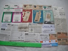 Lot of 17+ Micro-Trains MTL Kadee Instruction Data Sheets, Coupler Kit, N Scale