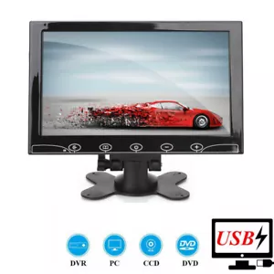 Small 10" Display Portable Monitor USB LCD Screen AV VGA HDMI Security Speakers - Picture 1 of 12