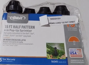16 Orbit 54344 4" Pop Up Sprinklers Half Pattern 54345 - Picture 1 of 2