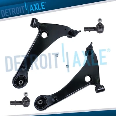 Front Lower Control Arms w/Ball Joint Outer Tie Rod for 04-12 Mitsubishi Galant - Image 1 of 4